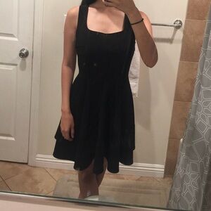 Lulu's Black Fit and Flare Mini Dress